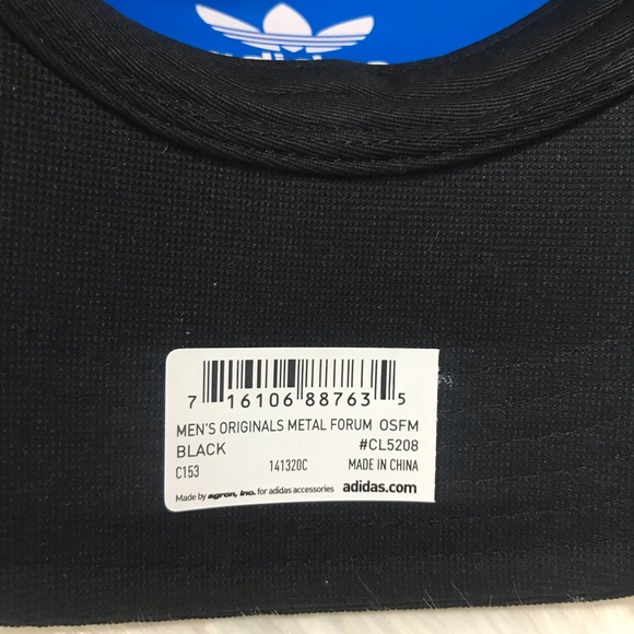 {Adidas} Black + Gold Logo Hat - Picture 7 of 8